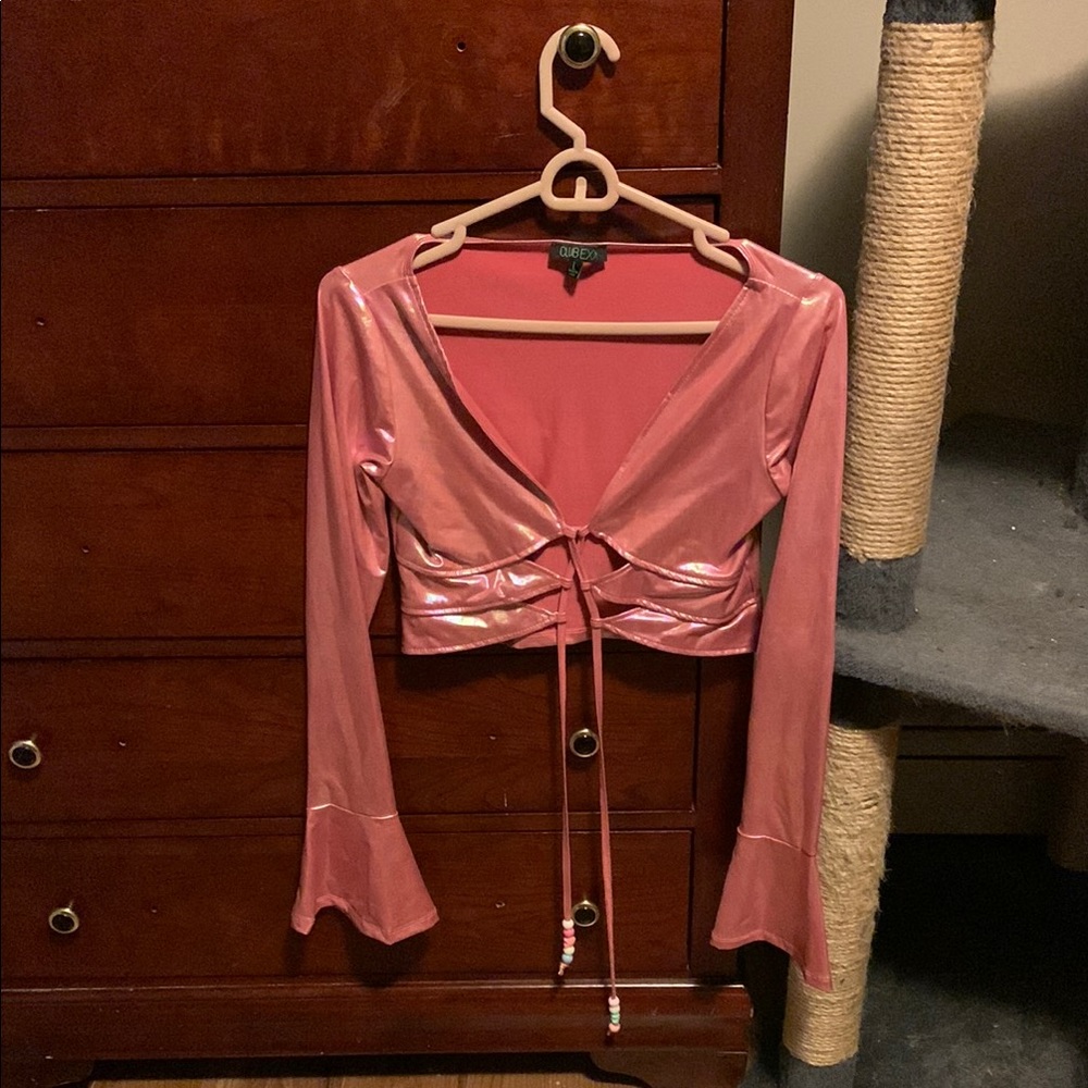 NWOT Club Exx pink crop top